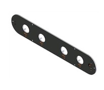 Frontpanel round for foot control E194R 97-06 in alluminium Dhollandia