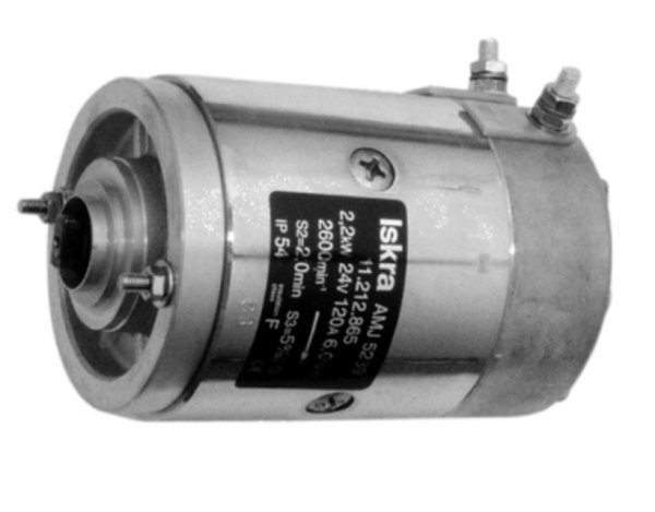 Motor 2,2 KW, 24 Voltios, cerrado, macho, sentido de rotación en sentido horario sin relé - USADO