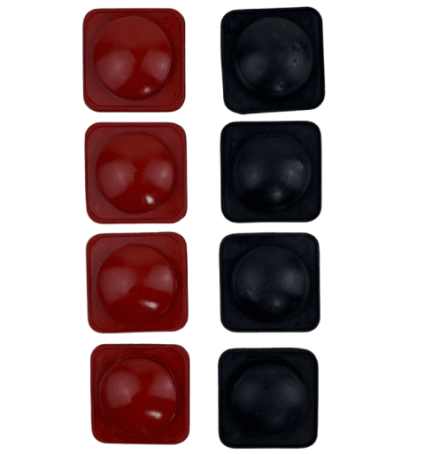 Kit de funda de pie Dhollandia  4 Rojos + 4 Negros