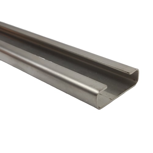 Guía de acero inoxidable para perfil lateral y superior de furgonetas isotérmicas de 2,5 m